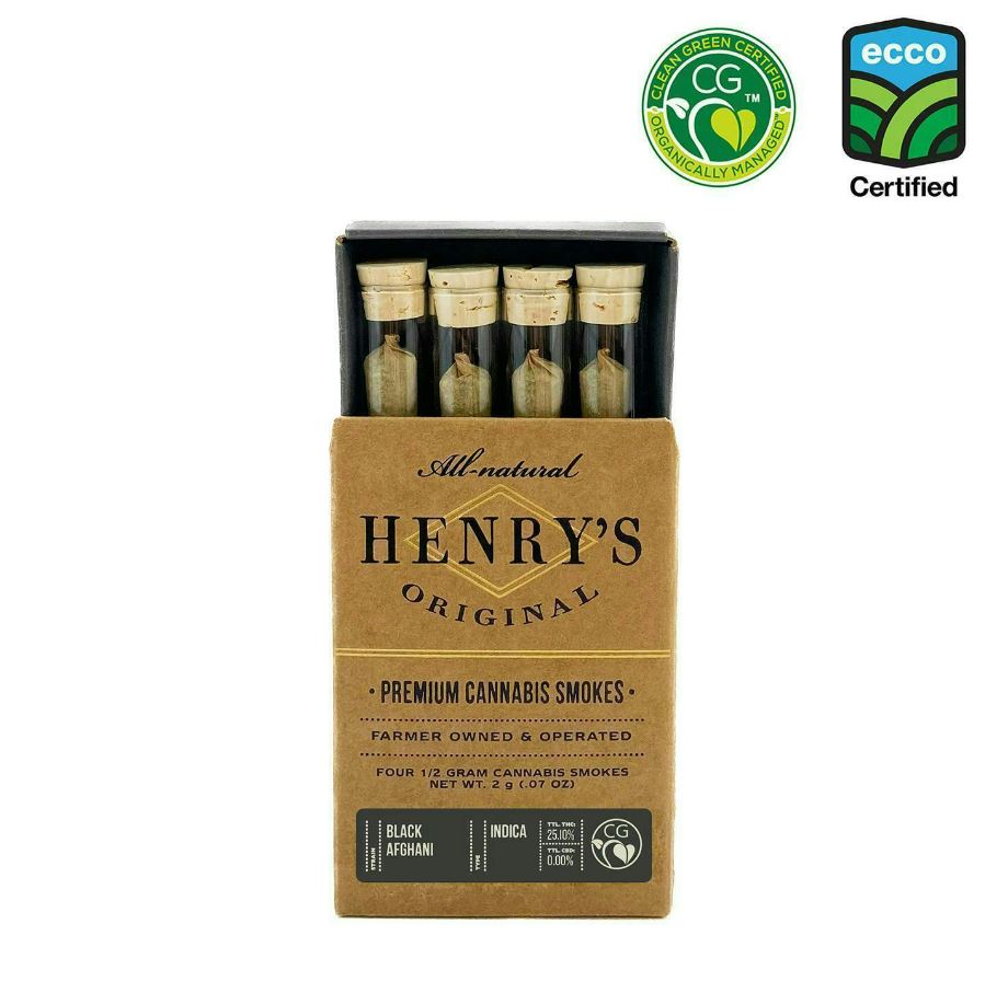 (2) HENRY'S ORIGINAL — BLACK AFGHANI 4PK [2G]