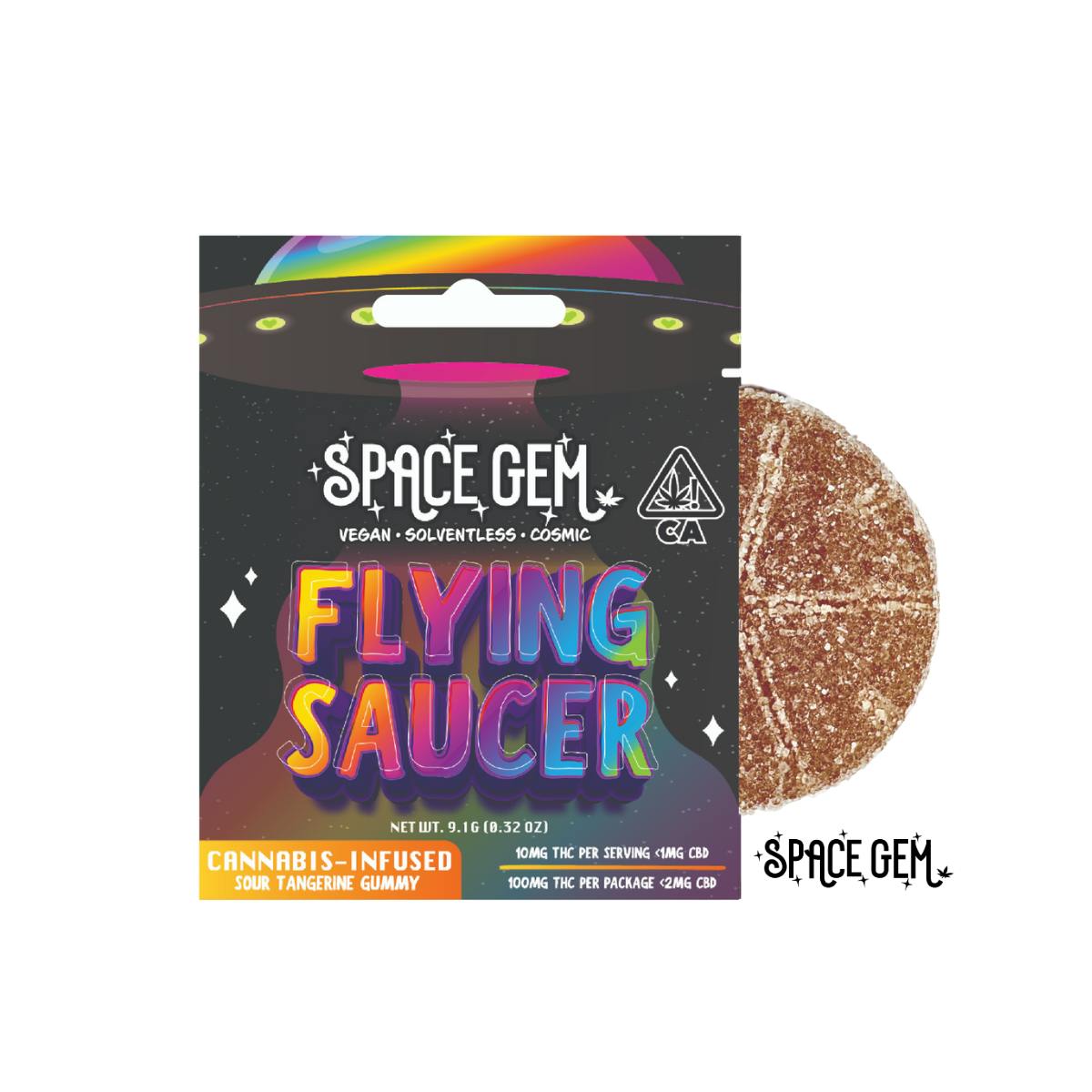 Space Gem — SOUR TANGERINE FLYING SAUCER [100MG]