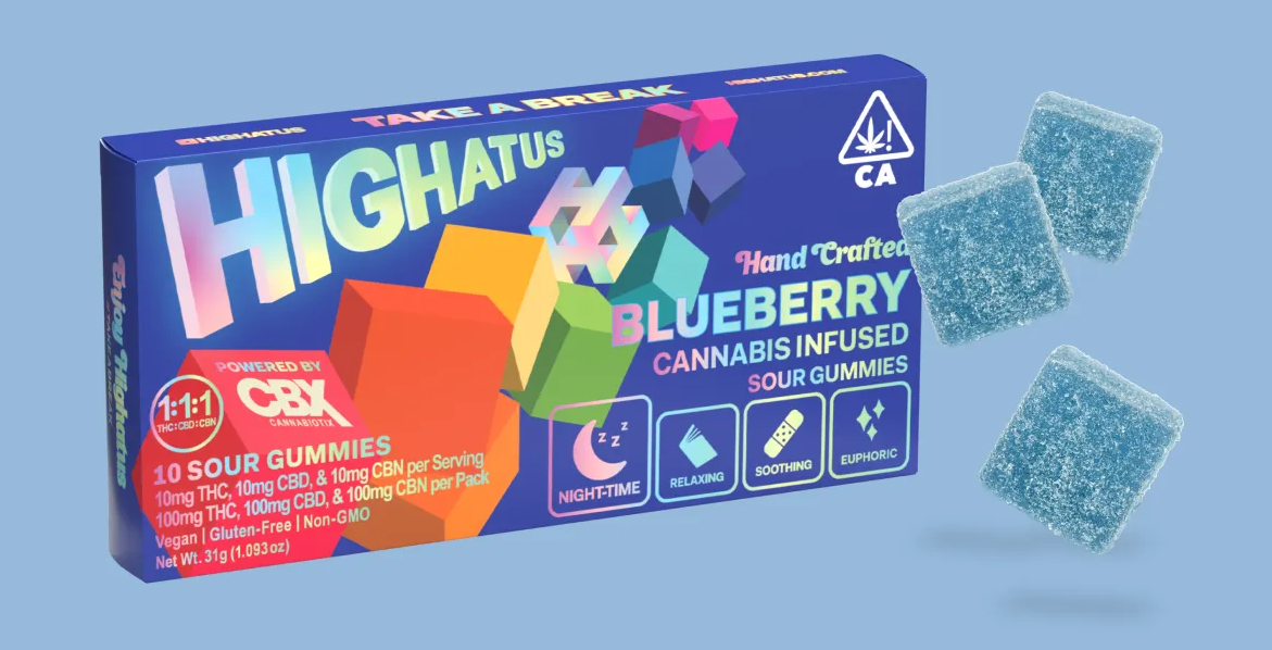 1:1:1 BLUEBERRY 10PK [SOUR GUMMIES] THC/CBD/CBN