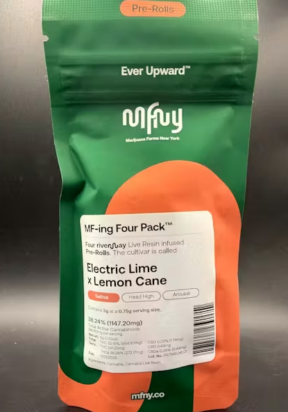4pk .75G INFUSED PRE-ROLLS | ELECTRIC LIME X LEMON CANE