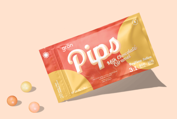 Pips | Milk Chocolate Caramel | 3:1 20pk Crunchy Coated Chocolate Pieces