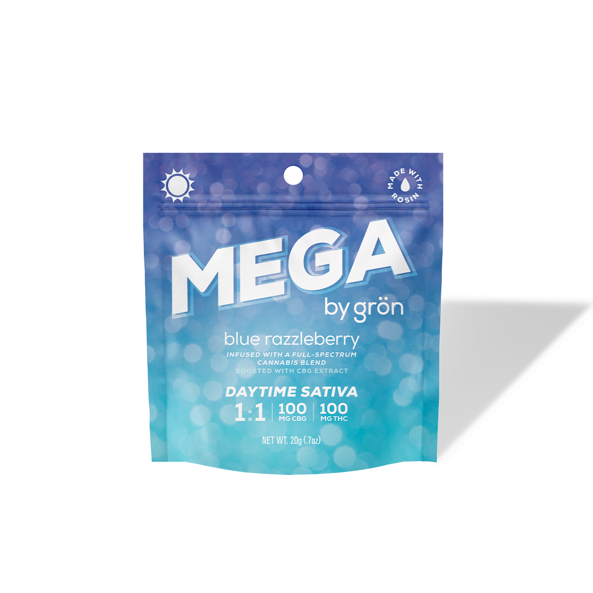 GRÖN Mega | Blue Razzleberry Daytime Sativa | 1:1 THC:CBG