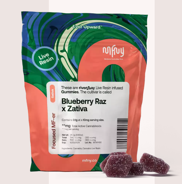 Blueberry Raz x Zativa | 10pk Live Resin Gummies