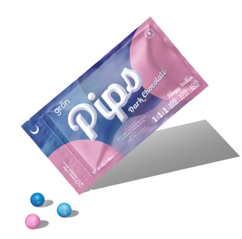 Pips | Sleepy Dark Chocolate | 1:1:1 20pk Crunchy Coated Chocolate Pieces