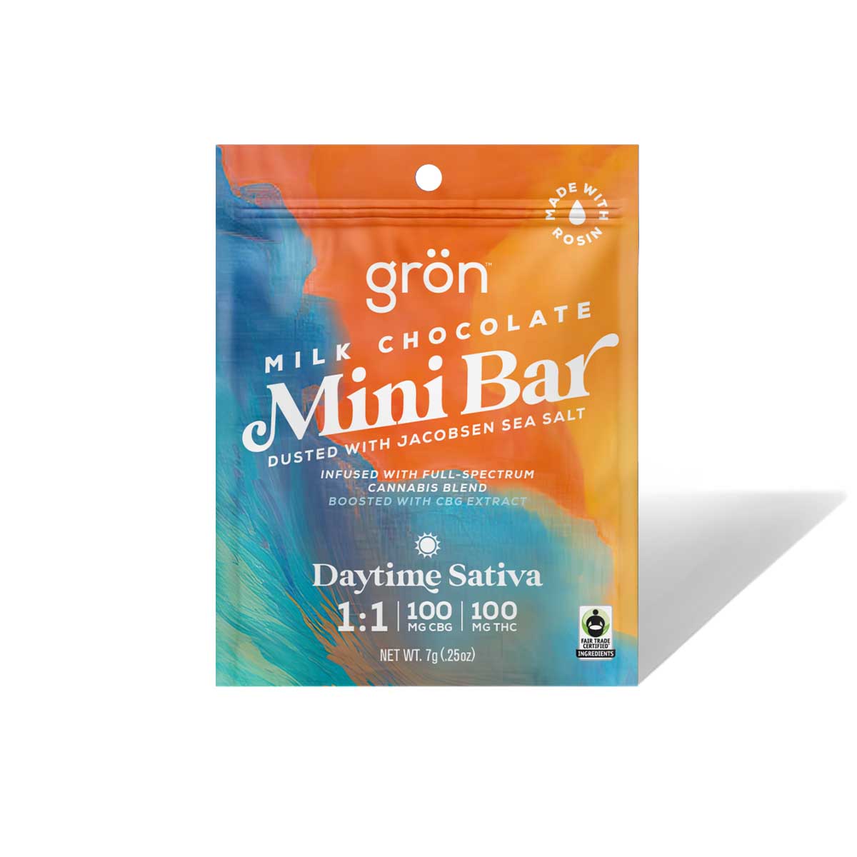 Grön | 1:1 Mini Milk Chocolate Bar with Sea Salt | Daytime Sativa