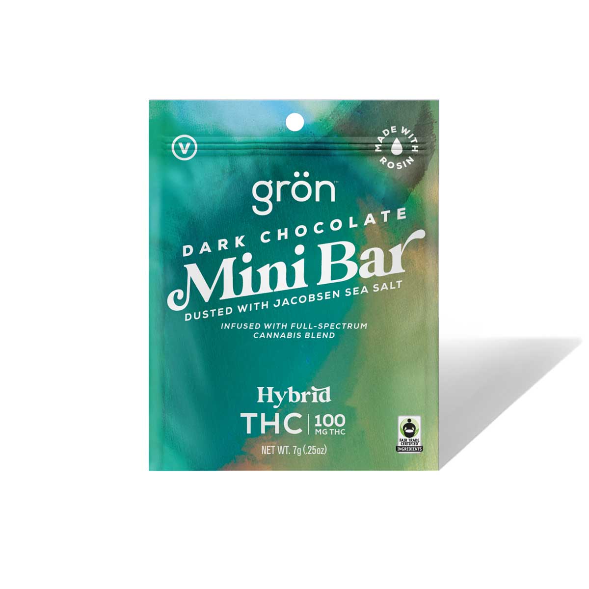 Grön | 100mg Mini Dark Chocolate Bar | Hybrid