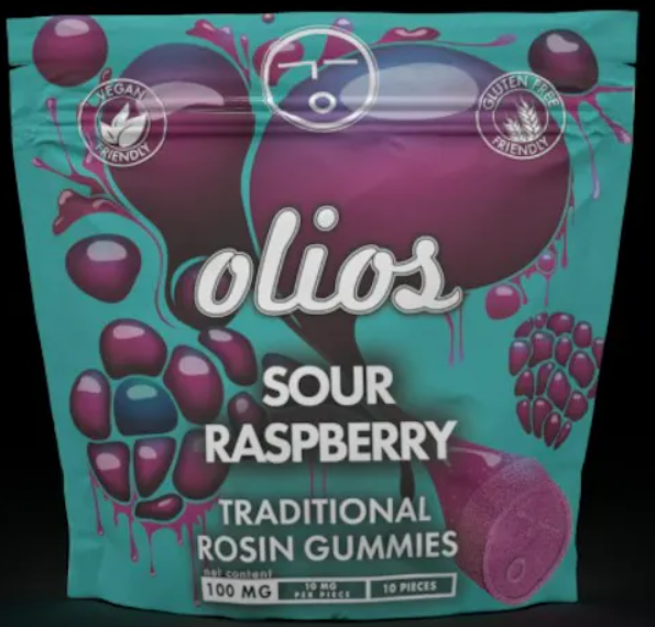 10 pack Live Rosin Gummies | Sour Raspberry