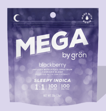 GRÖN Mega | Blackberry Sleepy Indica | 1:1 THC:CBN