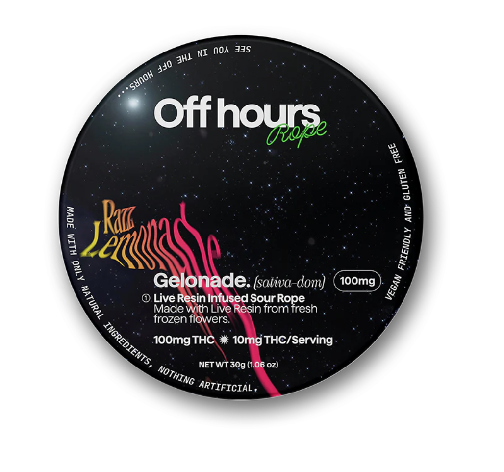 100mg Live Resin Rope | Sour Raspberry Lemonade - Gelonade