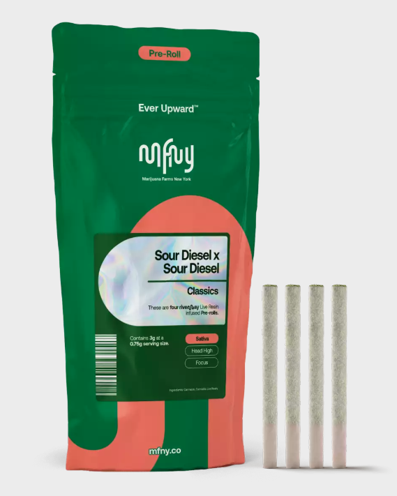Sour Diesel x Sour Diesel | 4pk .75g Infused Pre Rolls