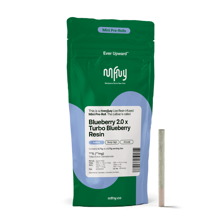 .75g Live Resin Infused Pre-Roll | Blueberry 2.0 x Turbo Blueberry