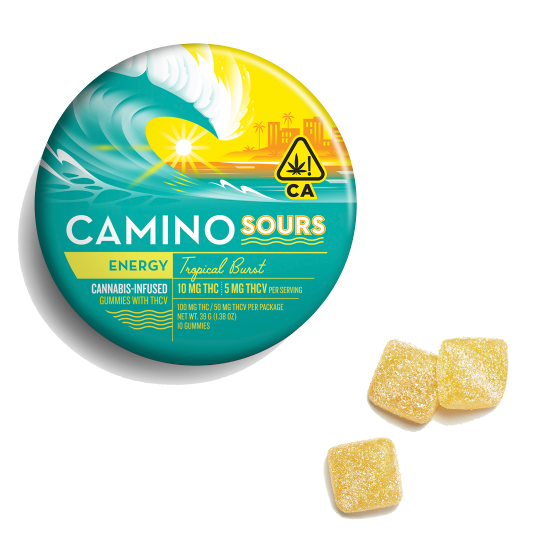CAMINO — SOUR TROPICAL BURST THC:THCV 2:1 GUMMIES