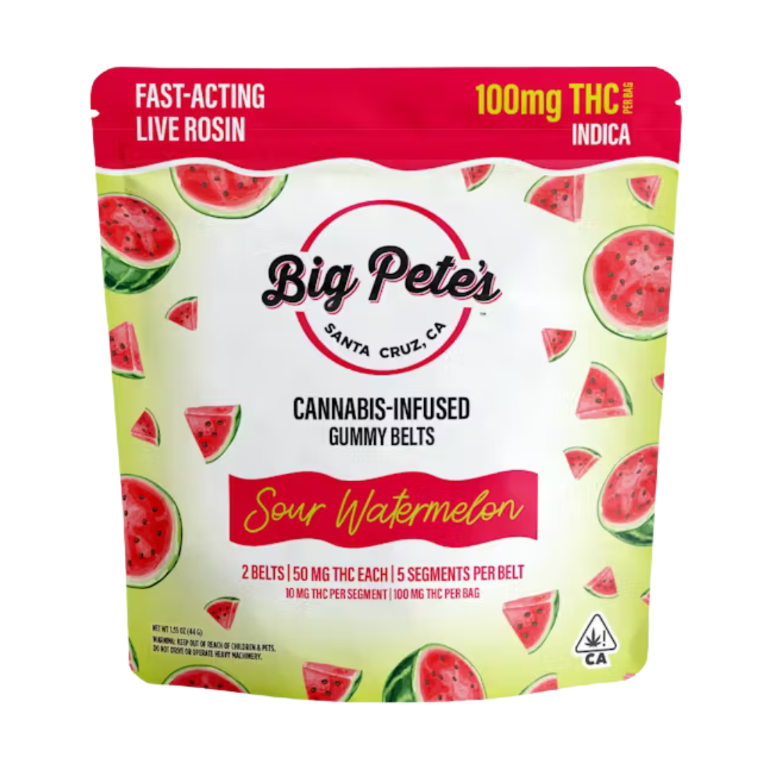 Big Pete's Treats — INDICA SOUR WATERMELON BELTS 100MG
