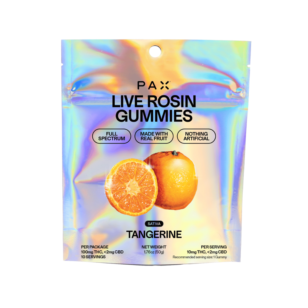PAX: TANGERINE LIVE ROSIN GUMMIES 100MG