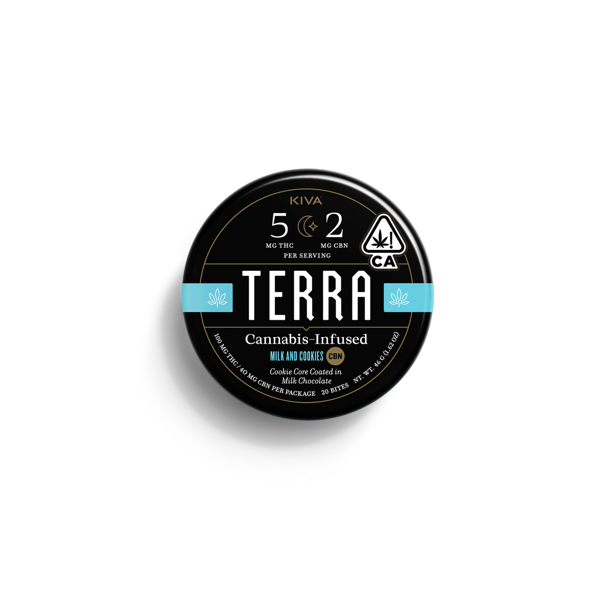 Kiva — TERRA BITES MILK AND COOKIES THC:CBN 100MG:40MG