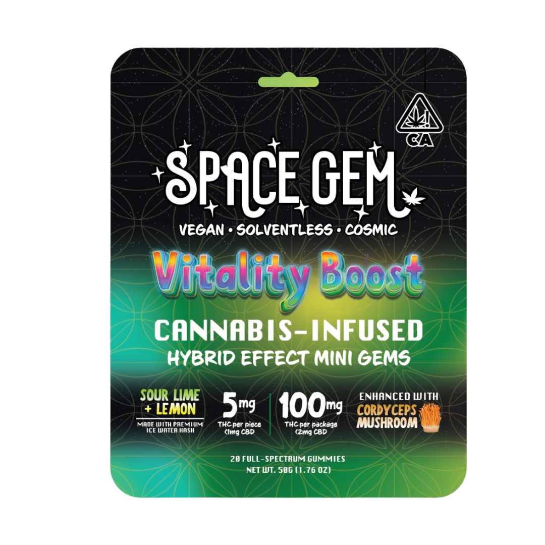 Space Gem: PROMO - MINI GEMS - VITALITY BOOST HYBRID SOUR LIME + LEMON 100MG