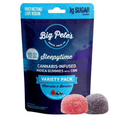 Big Pete's Treats — SLEEPYTIME CHERRIES & BERRIES 2:1 THC:CBN ROSIN INFUSED GUMMIES