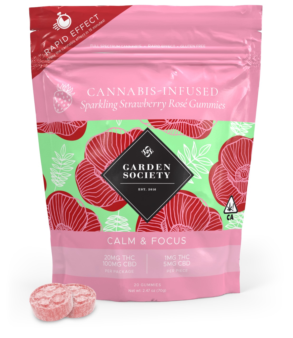 Garden Society — Calm & Focus - Sparkling Strawberry Rose /