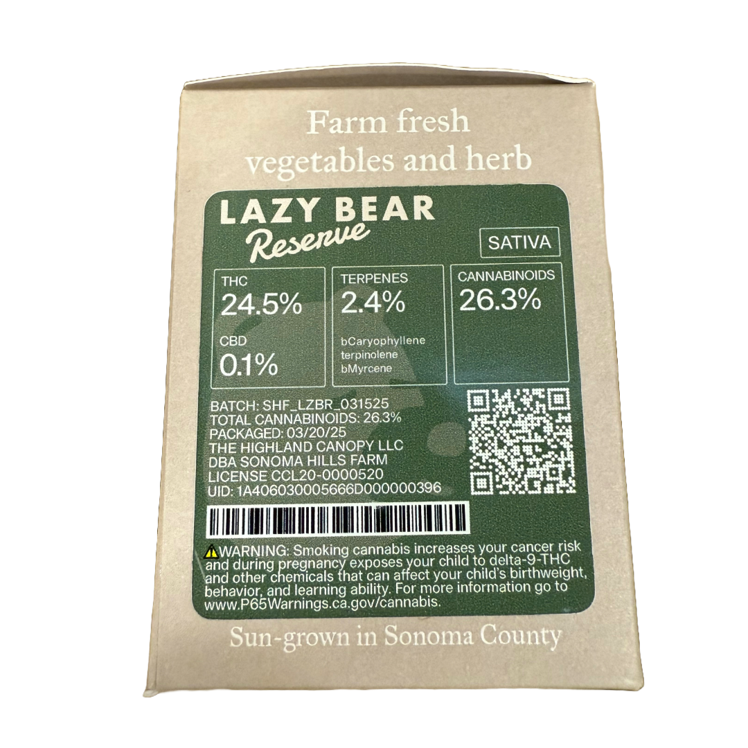 Sonoma Hills Farm — LIMITED EDITION LAZY BEAR RESERVE