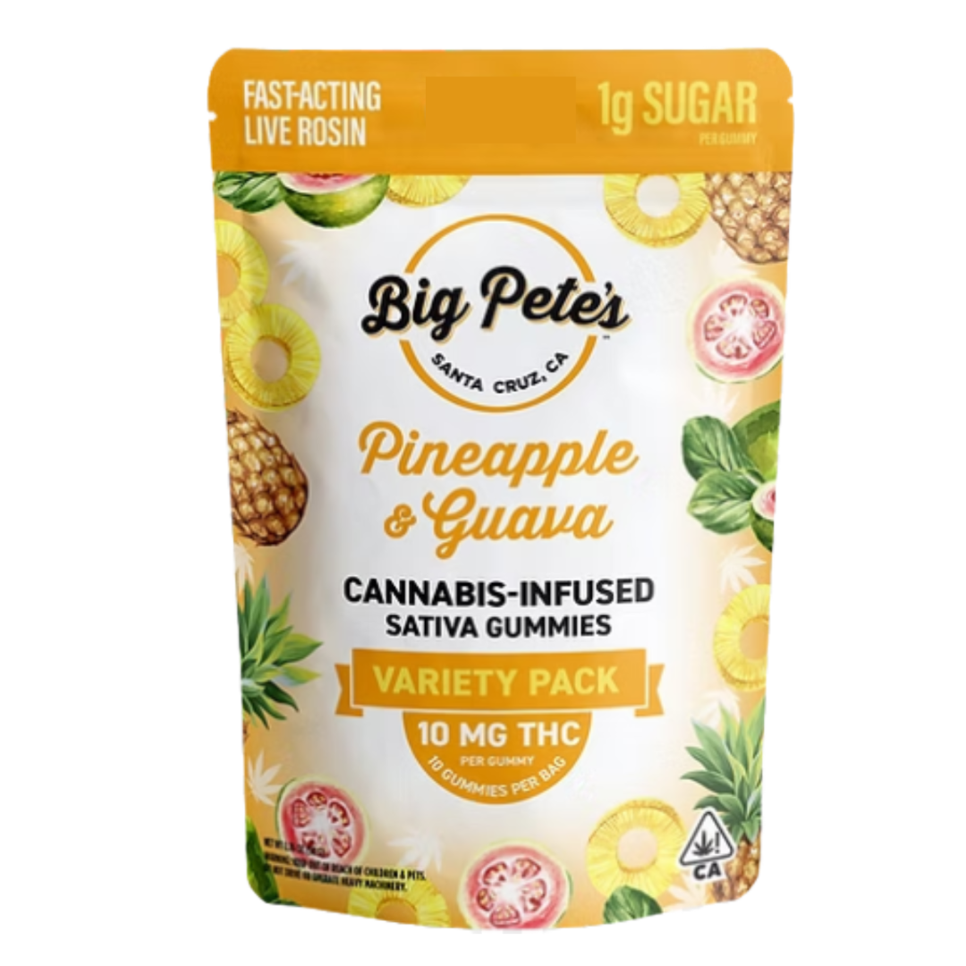 Big Pete's Treats — PINEAPPLE & GUAVA 100MG ROSIN INFUSED 10PK GUMMIES