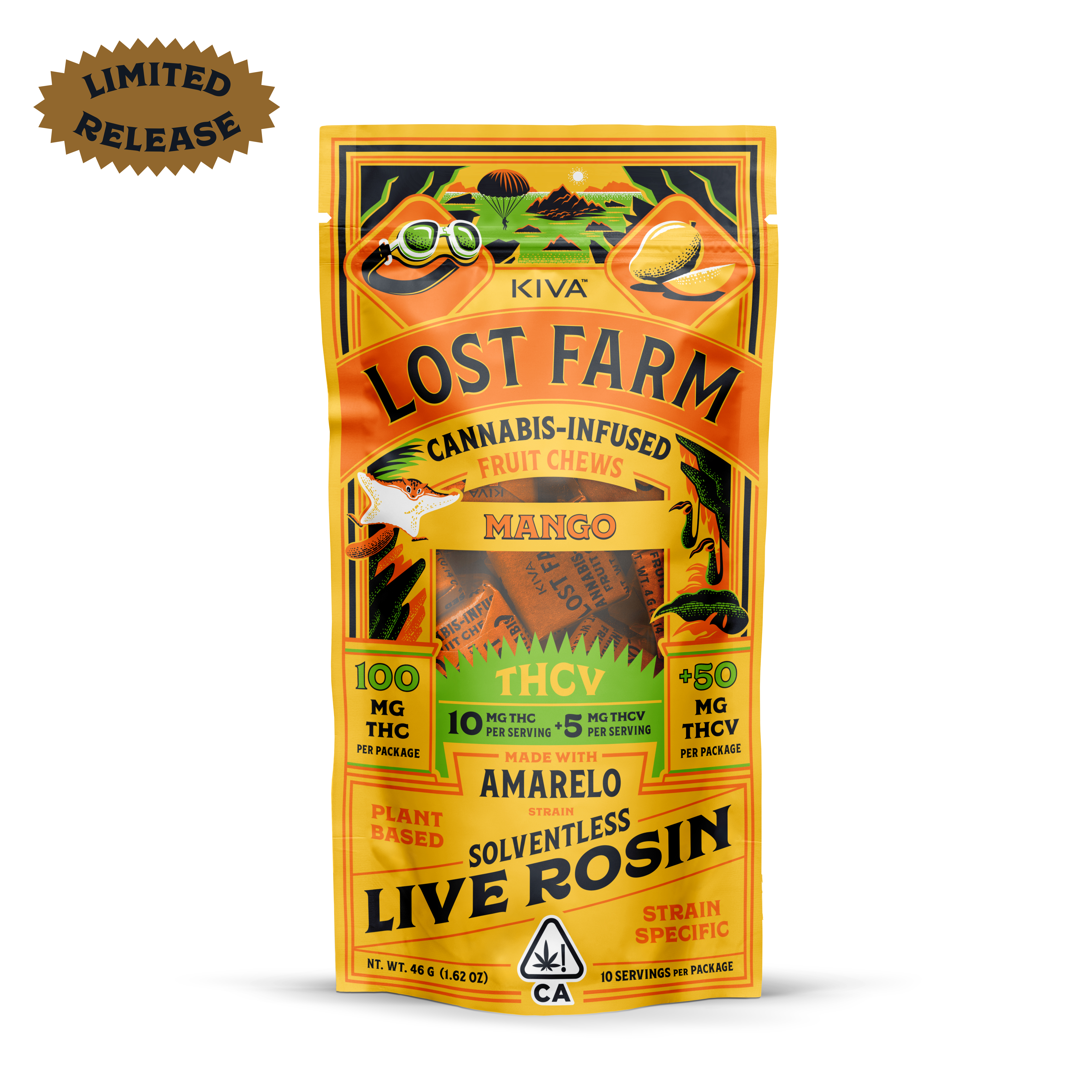 Lost Farm — MANGO ROSIN CHEWS (THCV)- STRAIN: JACK HERER