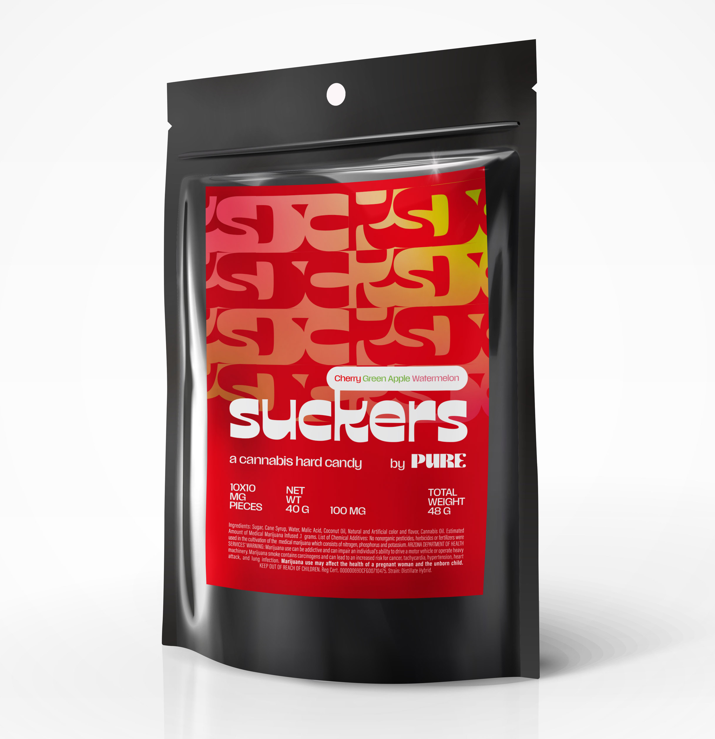 Cherry Green Apple Watermelon Suckers