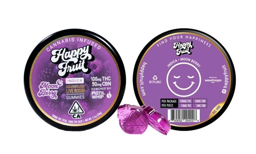 MOON BERRY LIVE ROSIN GUMMIES 100MG THC, 50MG CBN