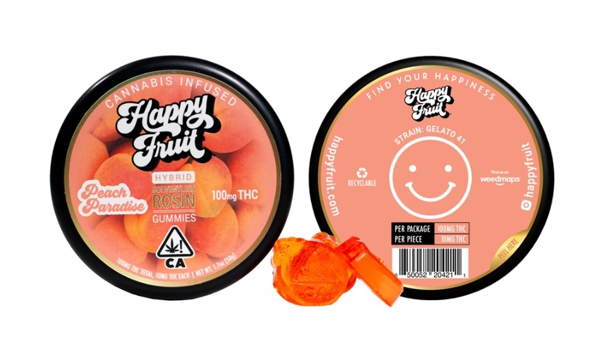 PEACH PARADISE LIVE ROSIN GUMMIES