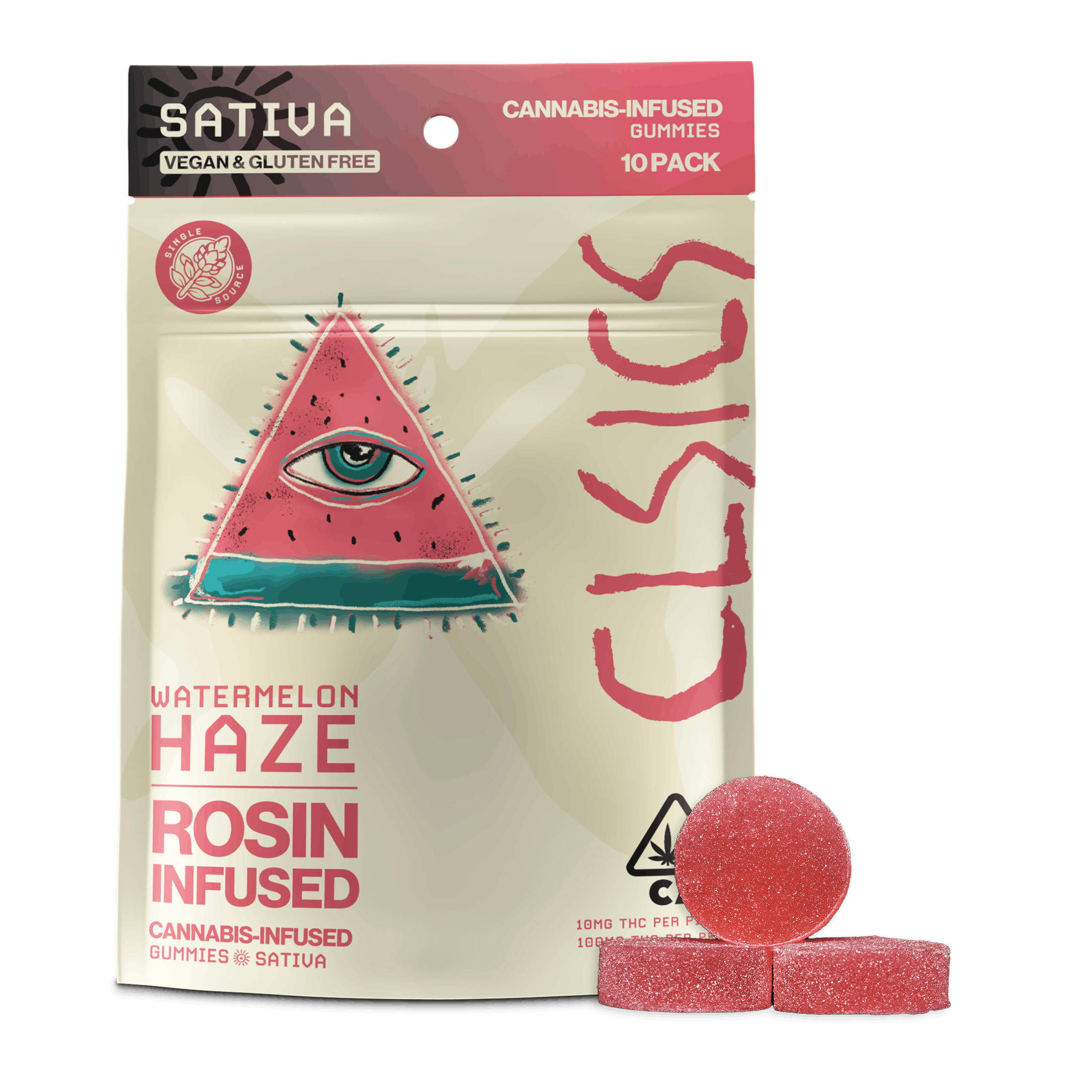 Watermelon Haze ROSIN INFUSED gummies