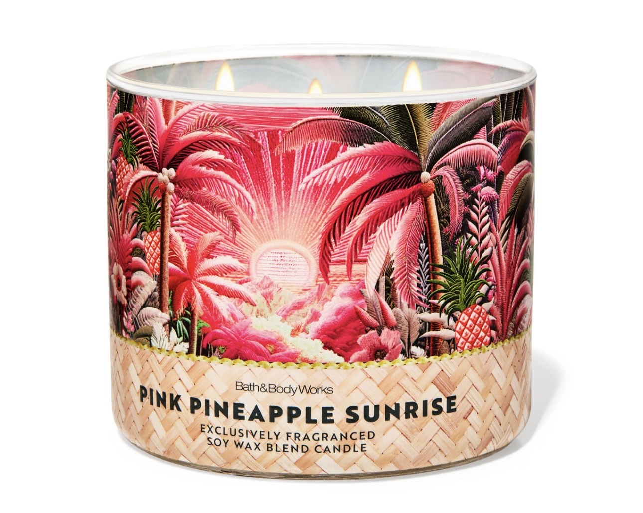Pink Pineapple Sunrise 3 Wick Candle - 26.95 each