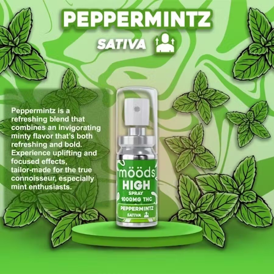 PEPPERMINTZ1000MG THC SATIVA HIGH SPRAY