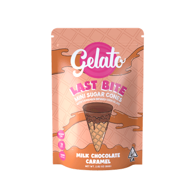 MILK CHOCOLATE CARAMEL LAST BITE MINI CHOCOLATE SUGAR CONES