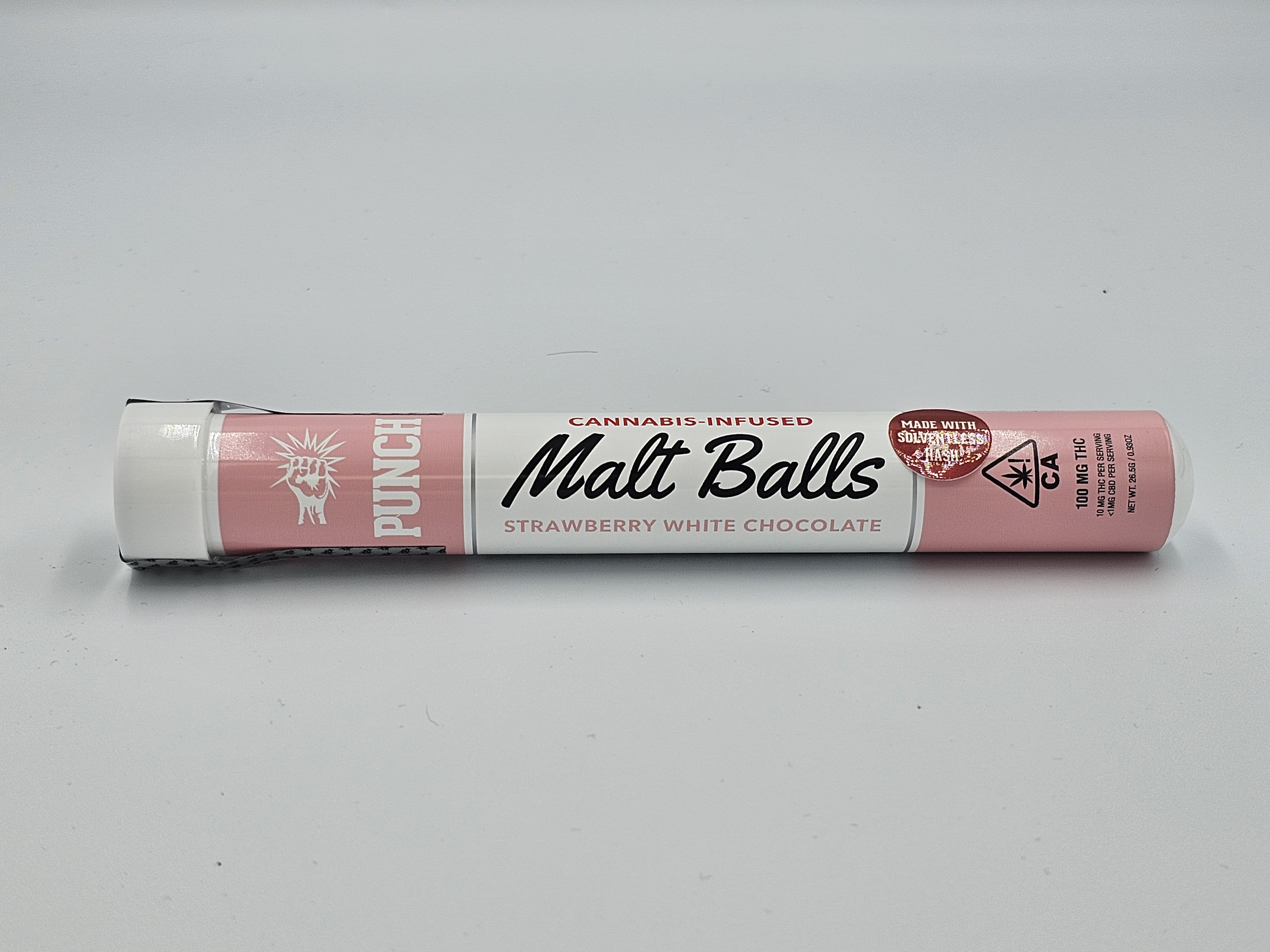 STRAWBERRY WHITE CHOCOLATE MALT BALLS