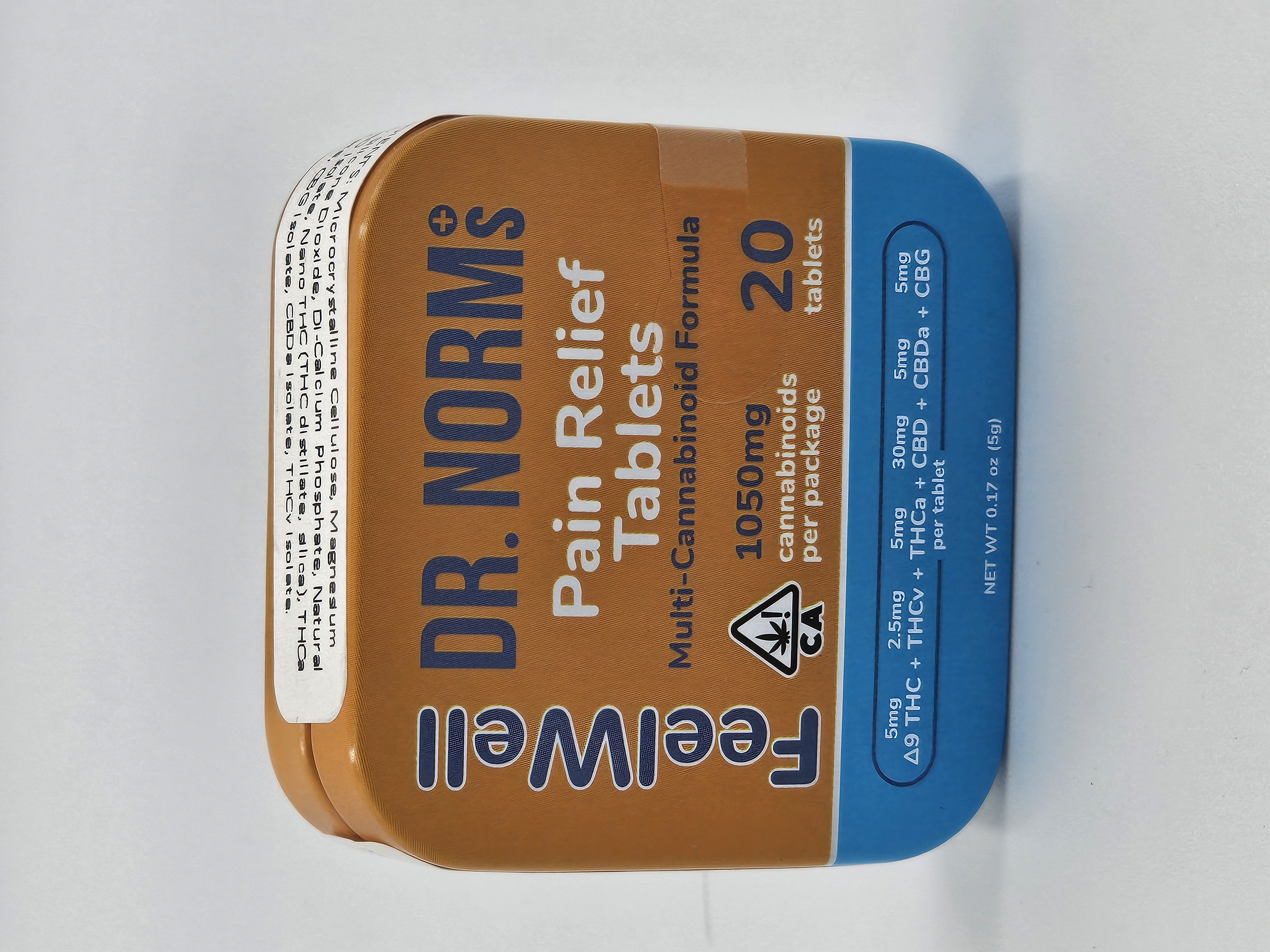 PAIN RELIEF TABLETS 5MG+THCv+THCa+CBD+CBDa=CBG PER TABLET