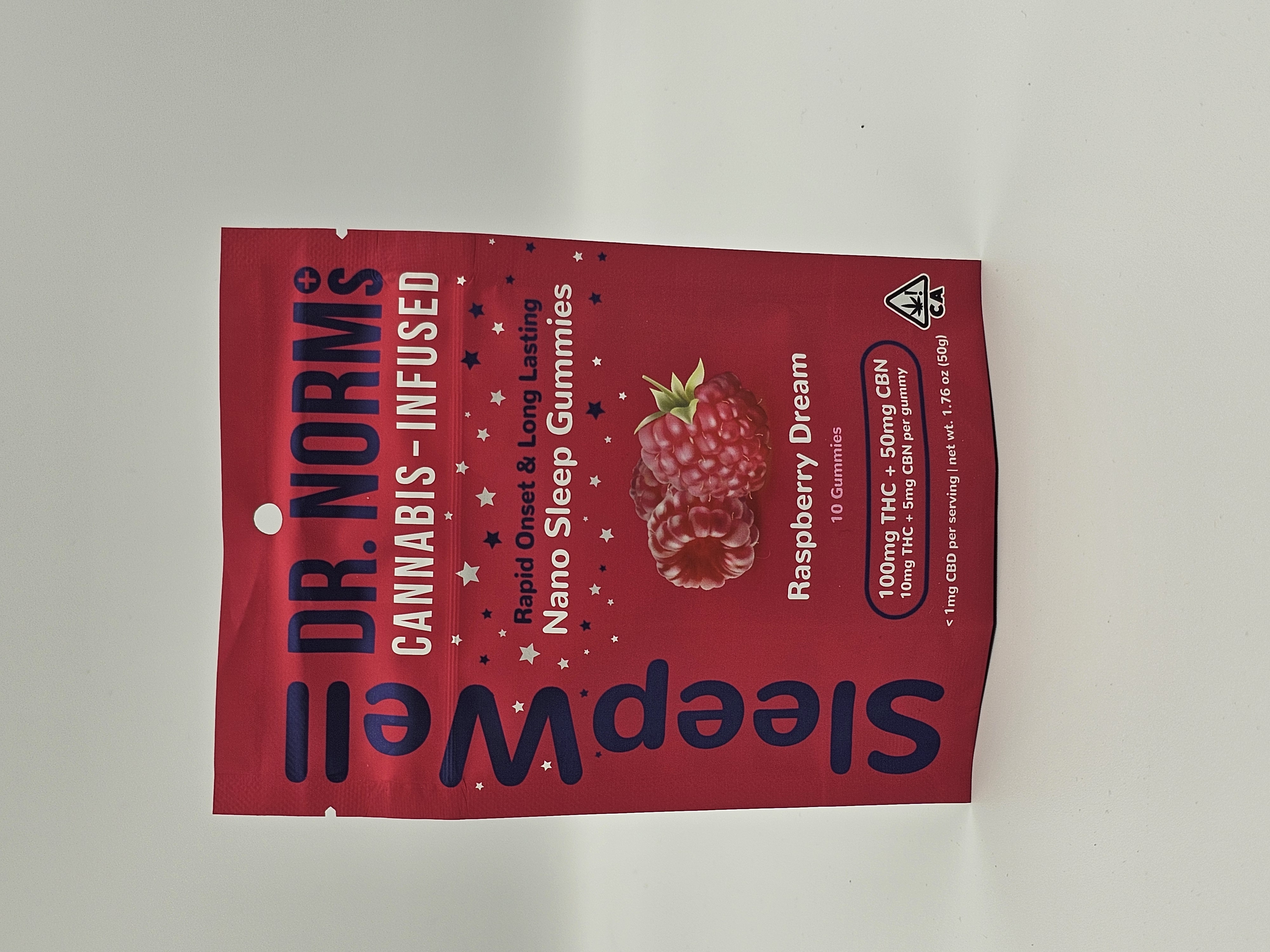 RASPBERRY DREAM NANO SLEEP GUMMIES 100MG THC+50MG CBN