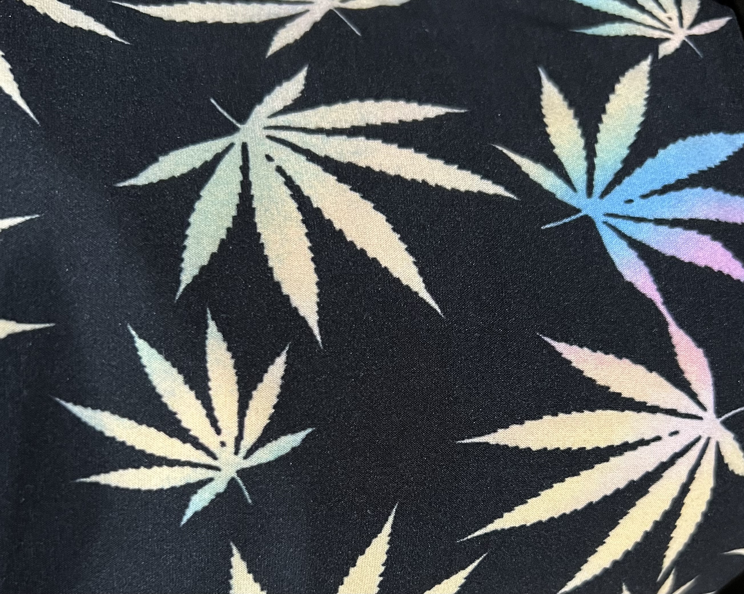 LADIES WEED LEAF LEGGINGS - ONE SIZE/MULTICOLOR LEAF