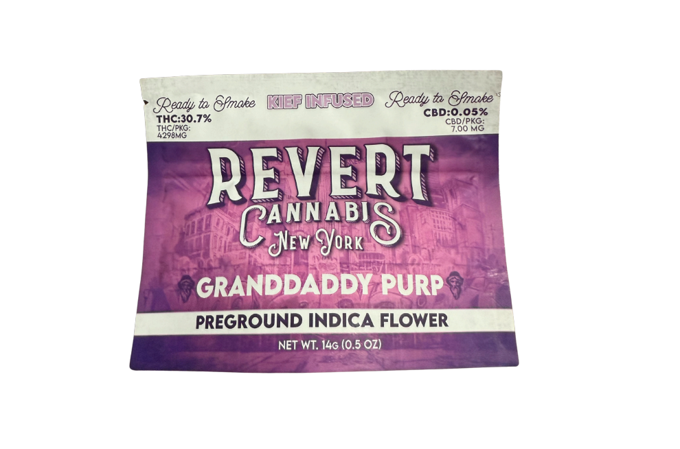 GRANDDADDY PURP KIEF INFUSED PREGROUND FLOWER (14G)