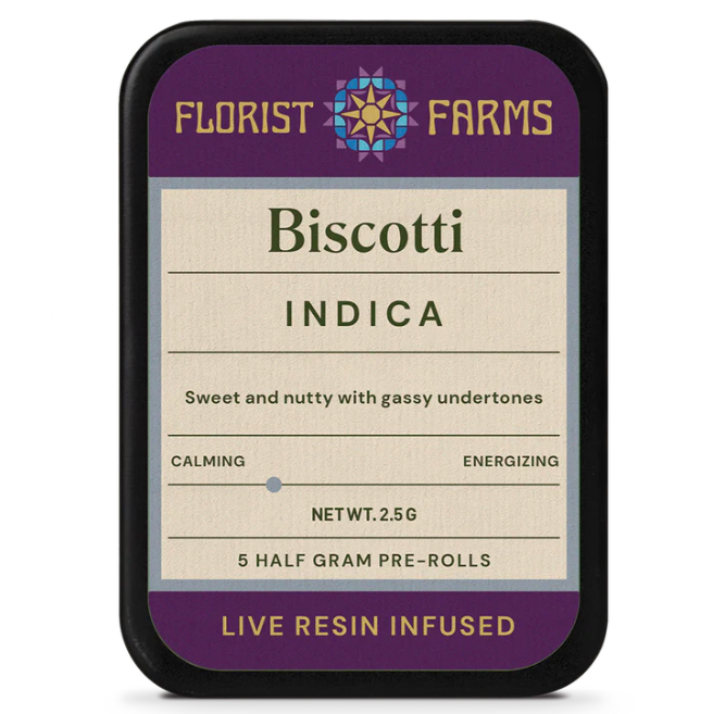 Infused Live Resin Biscotti 0.5G Joints | 5pk