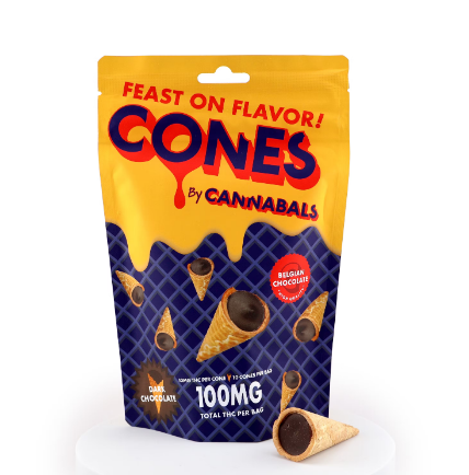 CONES- DARK CHOCOLATE (100MG)