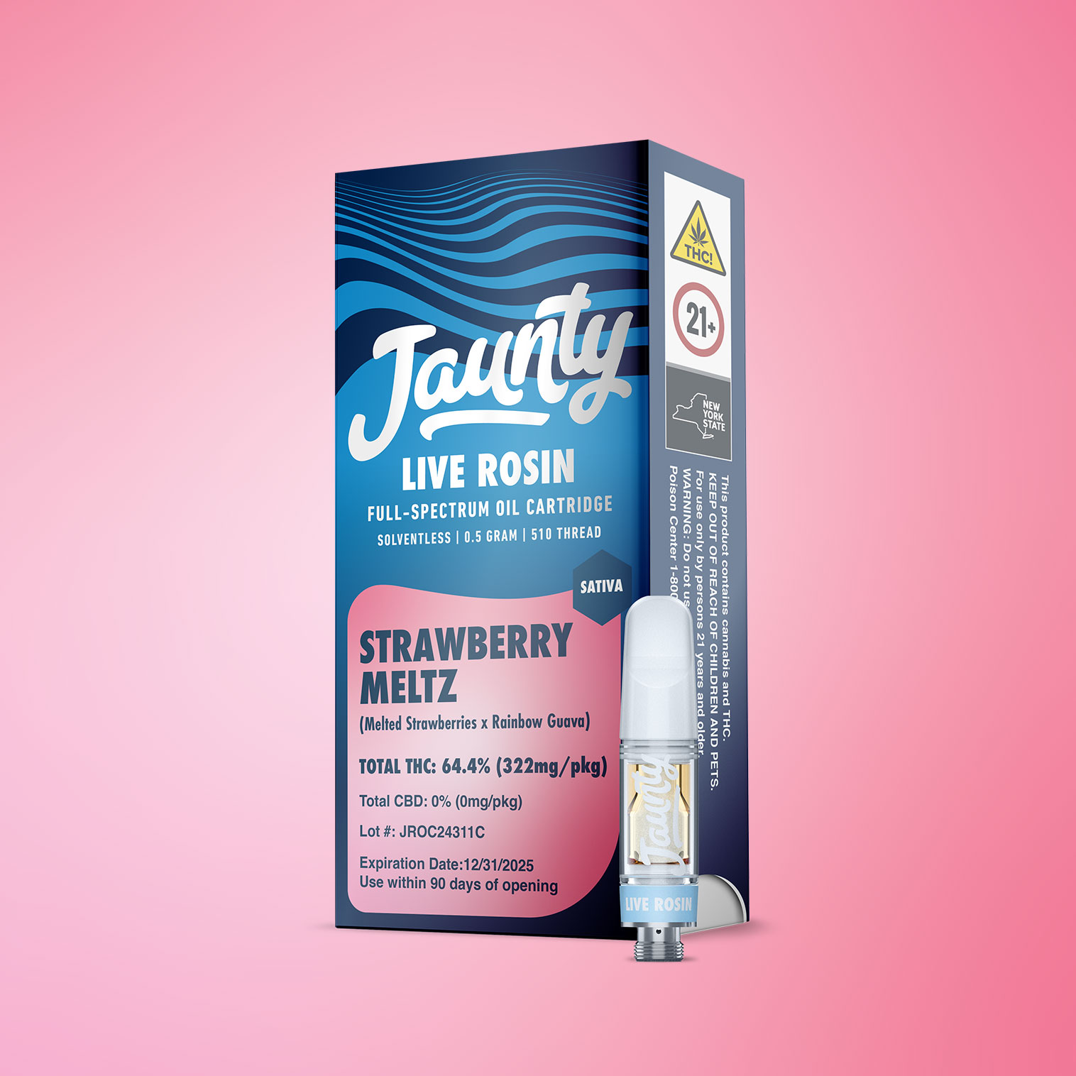 STRAWBERRY MELTZ LIVE ROSIN CARTRIDGE (0.5G)