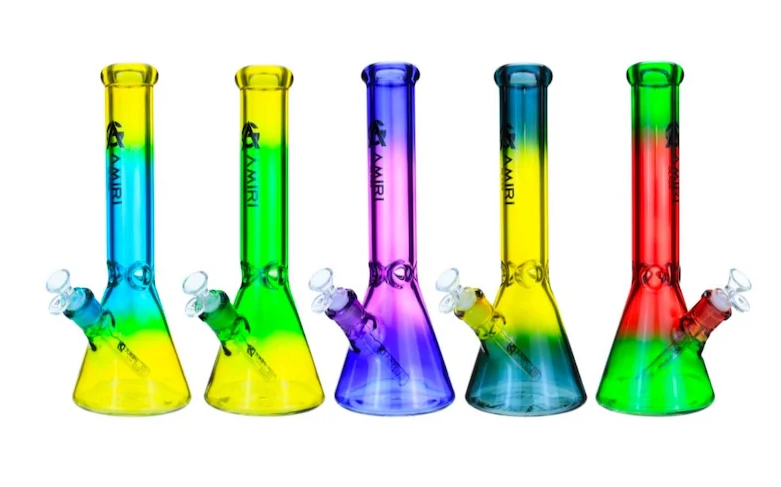 14'' AMIRI GLASS TWO TONE WATER PIPE - ASSORTED
