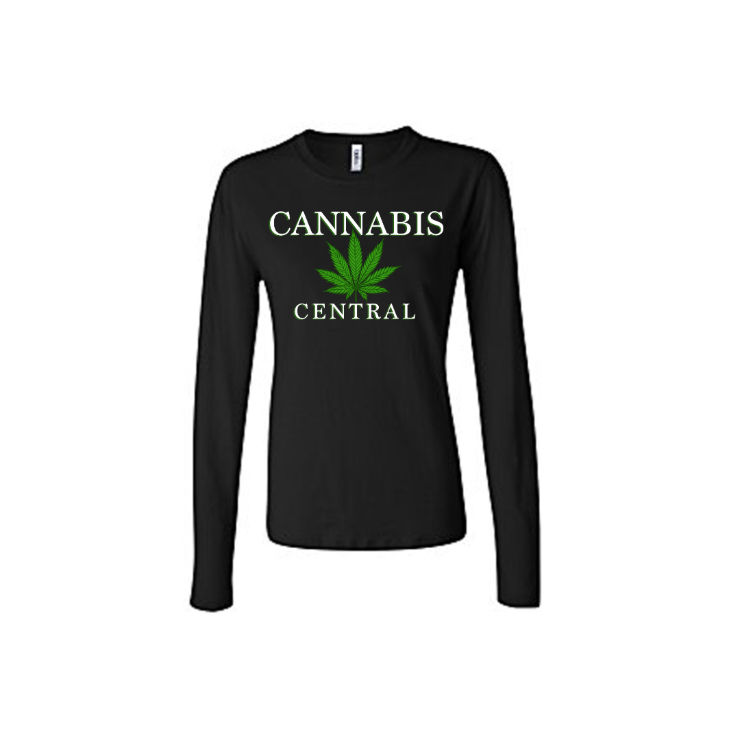 LADIES CANNA LOGO LONG SLEEVE - BLACK - S