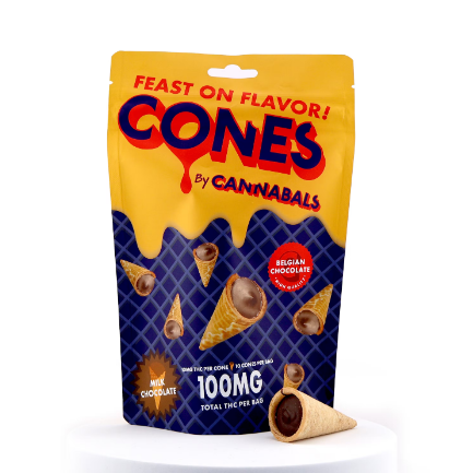 CONES- MILK CHOCOLATE (100MG)