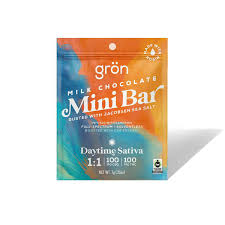 MINI BAR MILK CHOCOLATE W/ SEA SALT DAYTIME SATIVA 1:1 (THC:CBG) (100MG)