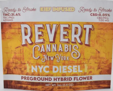 NYC DIESEL - KIEF INFUSED PREGROUND FLOWER (14G)