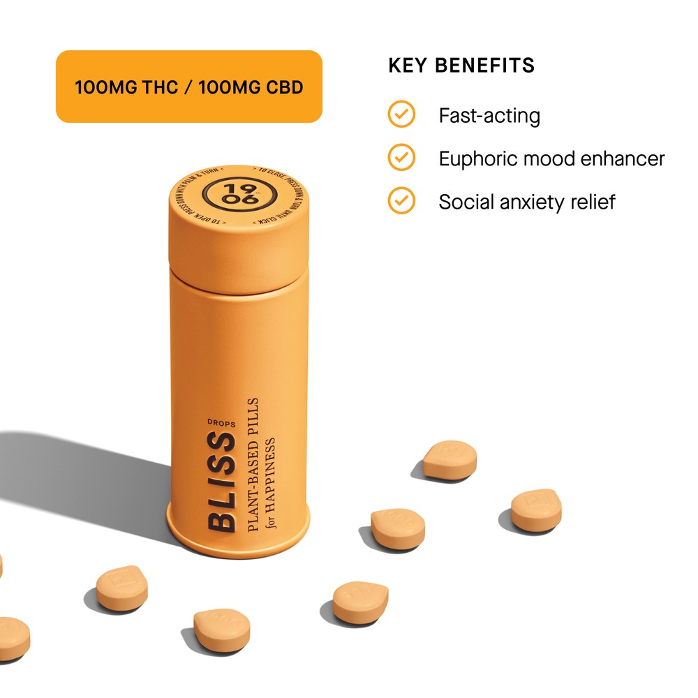 BLISS DROPS TIN 20-PACK (5MG CBD/5MG THC PER DOSE)
