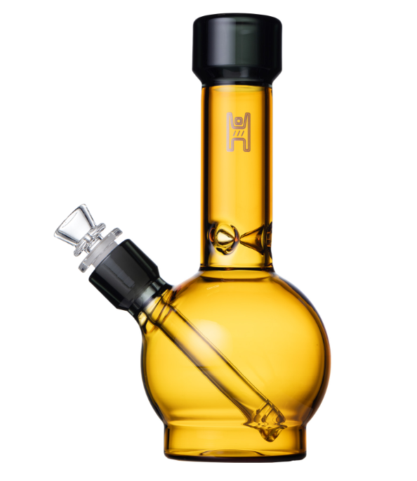 9" BALL STYLE BONG - SMOKE/YELLOW - One Size