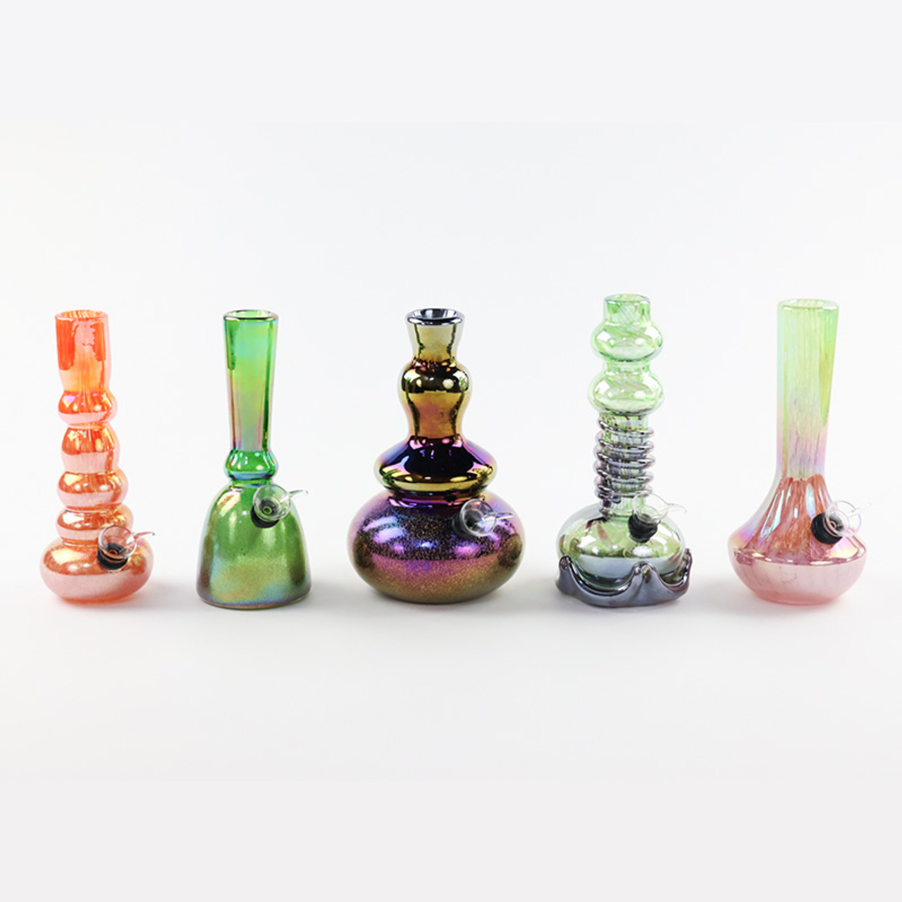 8'' SOFT GLASS WATER PIPE - (ASSORTED COLORS)