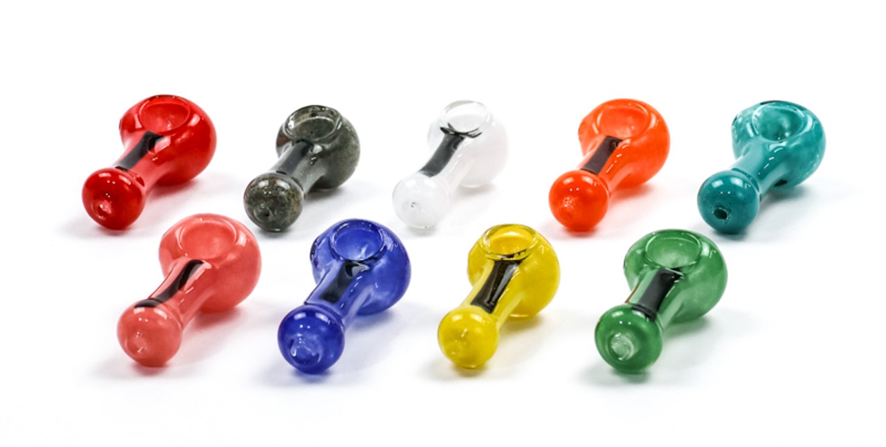 2.5'' GLASS HAND PIPE - (ASSORTED COLORS)