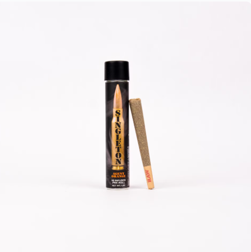 1- 1G 'SINGLETON' AGENT ORANGE INFUSED PREROLL